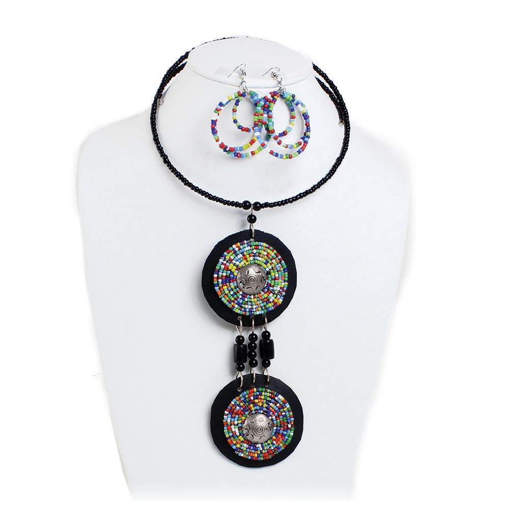 Multi Color Beaded Jewelry Set