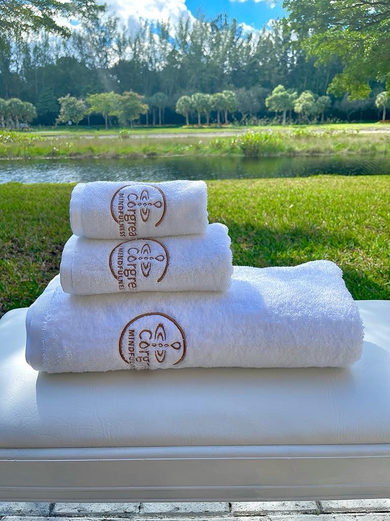 Luxury Hotel Towels Mindfulness Symbol