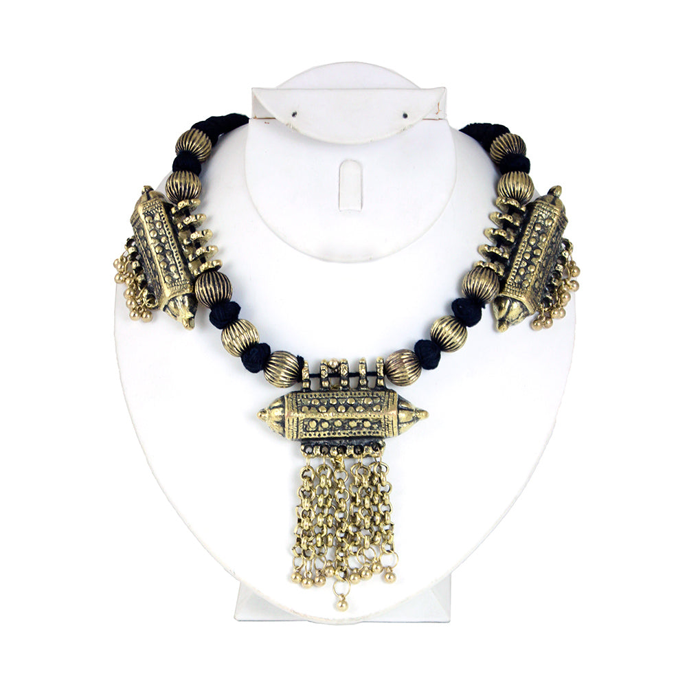 Brass statement piece necklace