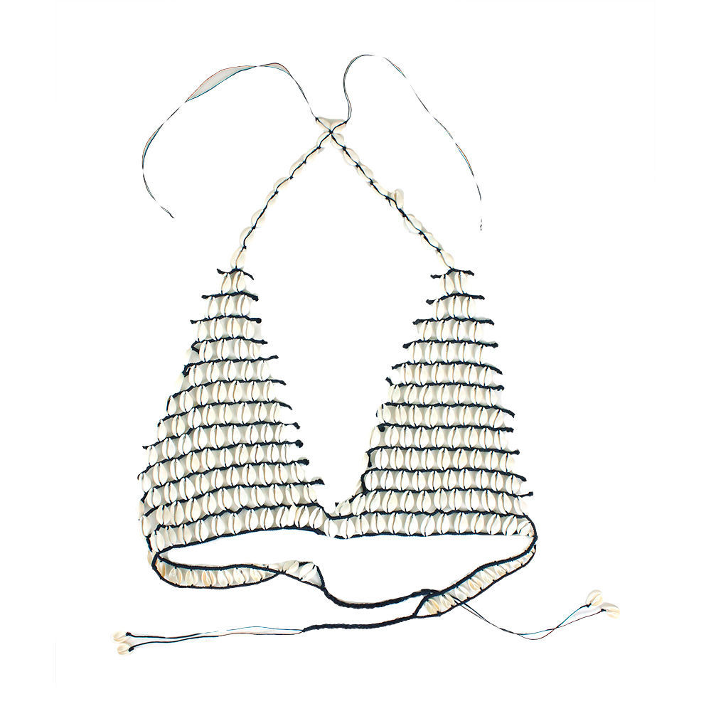 Cowrie Shell Bra Beach Top Breastplate!